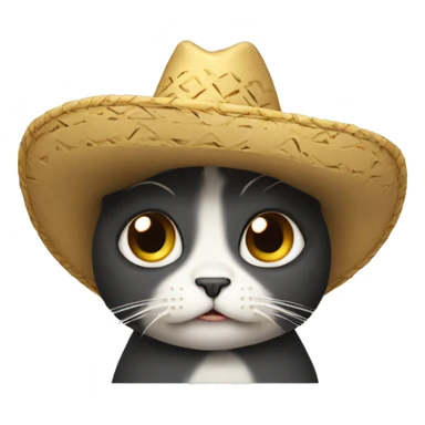 Cry cat with sombrero  sticker