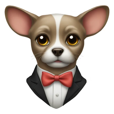 animal with bowtie  sticker