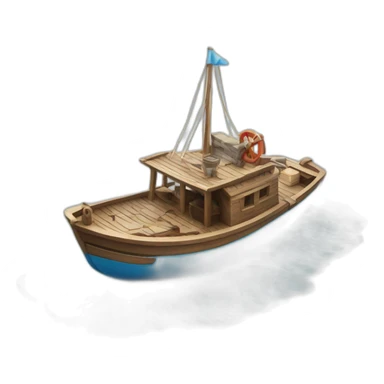 Un bateau sur la mer  sticker