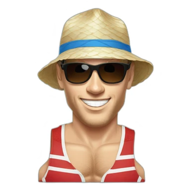 Jonathan Toews as a beach bum  sticker