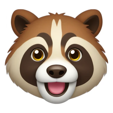 tanuki-face-happy sticker