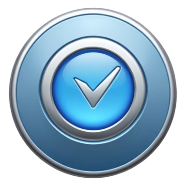 Blue tick badge sticker
