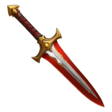 wow dps sword icon with red background sticker