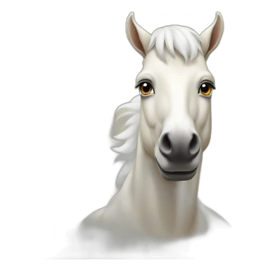 Une chèvre qui suit un cheval sticker