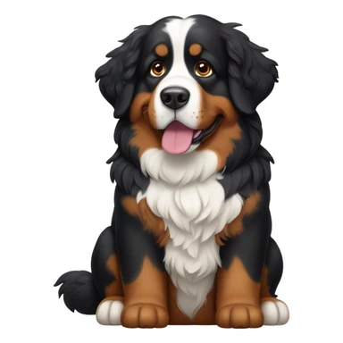 Bernese mountain dog sitting sticker