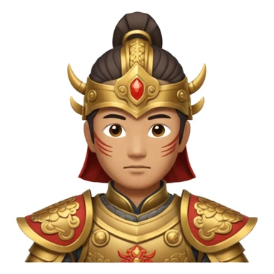 ancient Chinese warrior in armor sticker