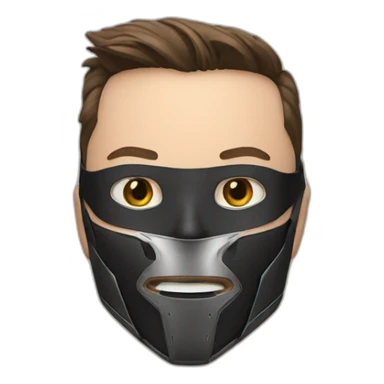 Elon Musk with WWE mask sticker