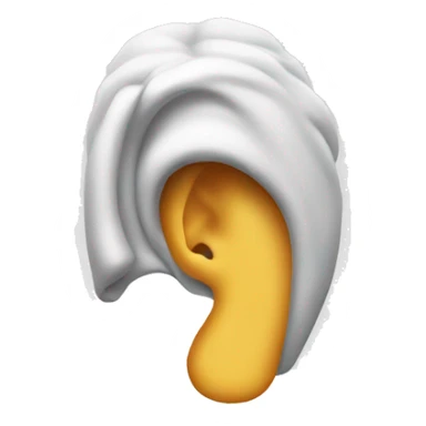 Ear with pain sticker