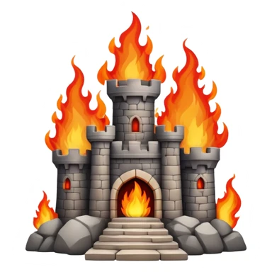 Burning Castle  sticker