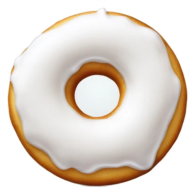 Donut in white glaze sticker