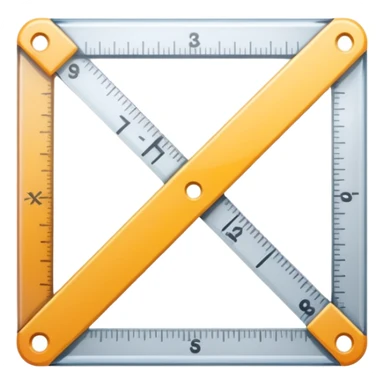 mac os icon crop ruler square intersected sticker