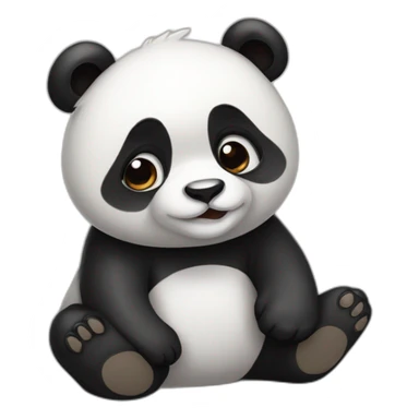 Panda calin en chien sticker