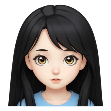 Cute anime girl sticker