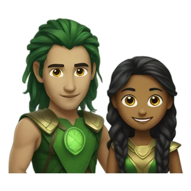 loki with indian girl sticker