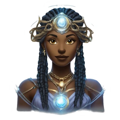 Technomancy Goddess is a mystical being who controls both magic and technology. She can cast spells on technological networks. Her powers blend the ancient art of magic with advanced cybernetics and technology. She can command machines sticker