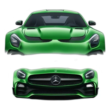green Mercedes AMG GTR sticker
