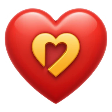 Una letra p dentro de un corazón rojo sticker