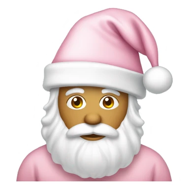A light pink Santa hat sticker