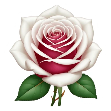 Rose blanche sticker
