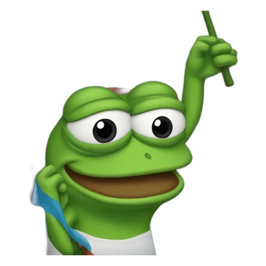 pepe-the-frog-hold-argentina-flag sticker