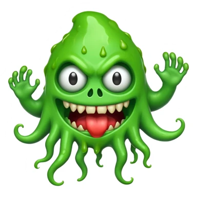 Slime monster. scary sinister. slime attacks. show full body sticker