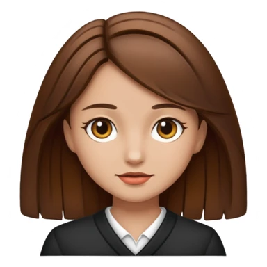 fancy brown haired girl sticker