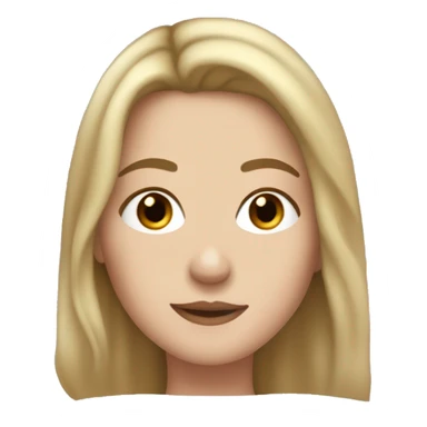 White woman with dirty blond hair, brown eyes, and freckles, rosy cheeks  sticker