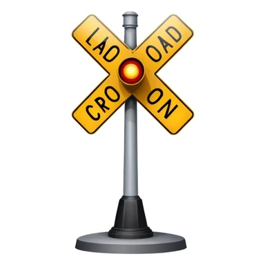 Railroad crossing light sticker