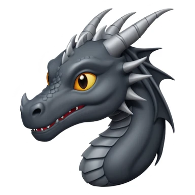 a minimalistic simple dark gray dragon sticker