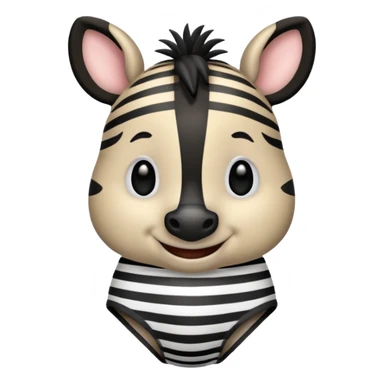 Zebra with underwear sticker