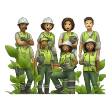 ecological work team sticker