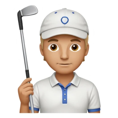 man golfer sticker