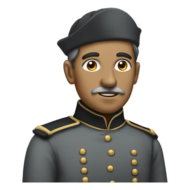 1860s soldier in a grey uniform sticker