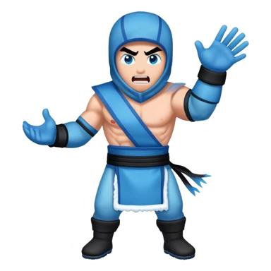 sub zero flicking people off  sticker
