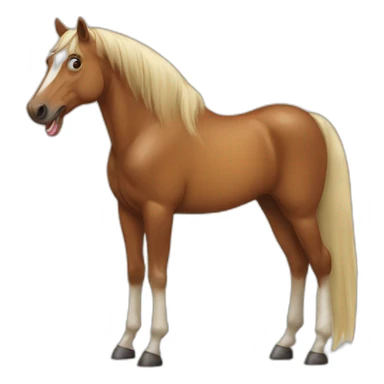 Horse sticking toungue out sticker