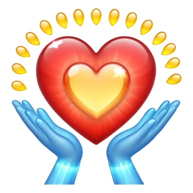 Sparkling Heart hands sticker