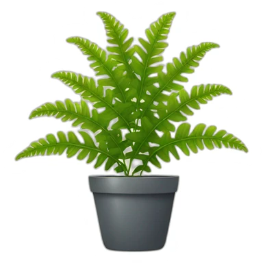 Fern in pot sticker