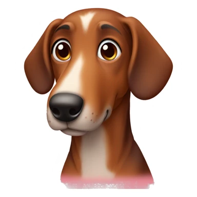 Dashhound valentine  sticker