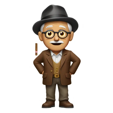 a grandpa with a cigar sticker