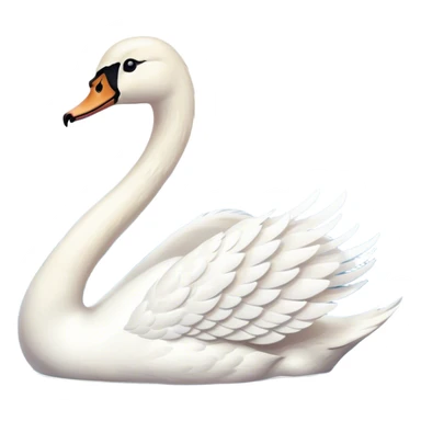 white swan at lake sticker