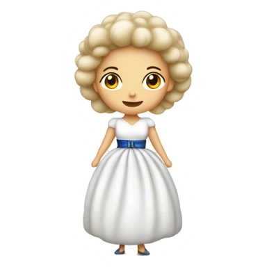 Finnish lady in this big white puffy dress  sticker