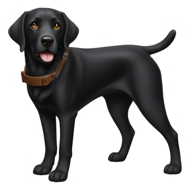 Black lab with a shotgun sticker