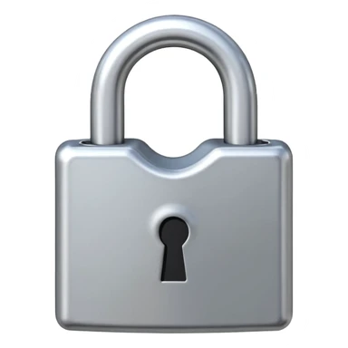padlock emoji, open to the right, classic emoji style sticker