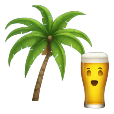 Beer in the beach sticker
