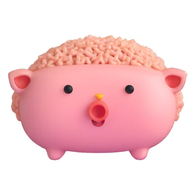 minced pork, clean, minimal, cute, well-lit, soft shadow, white background sticker