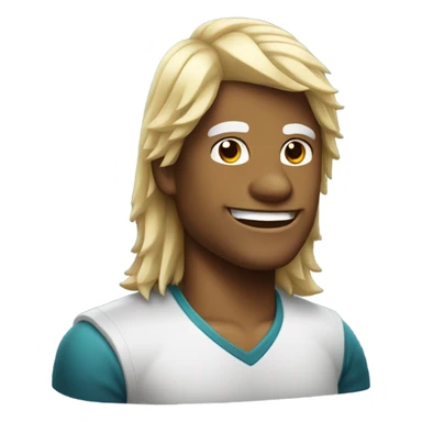 shark with mullet haircut sticker