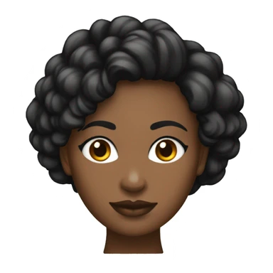 Femme noire cheveux très crépus très courts , bandeau blanc autour de la tête   sticker