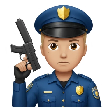 fully armed cop sticker