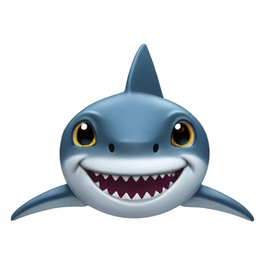 Shark having star eyes sticker