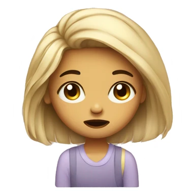 cute design girl she use a note book and looks like tired  sticker